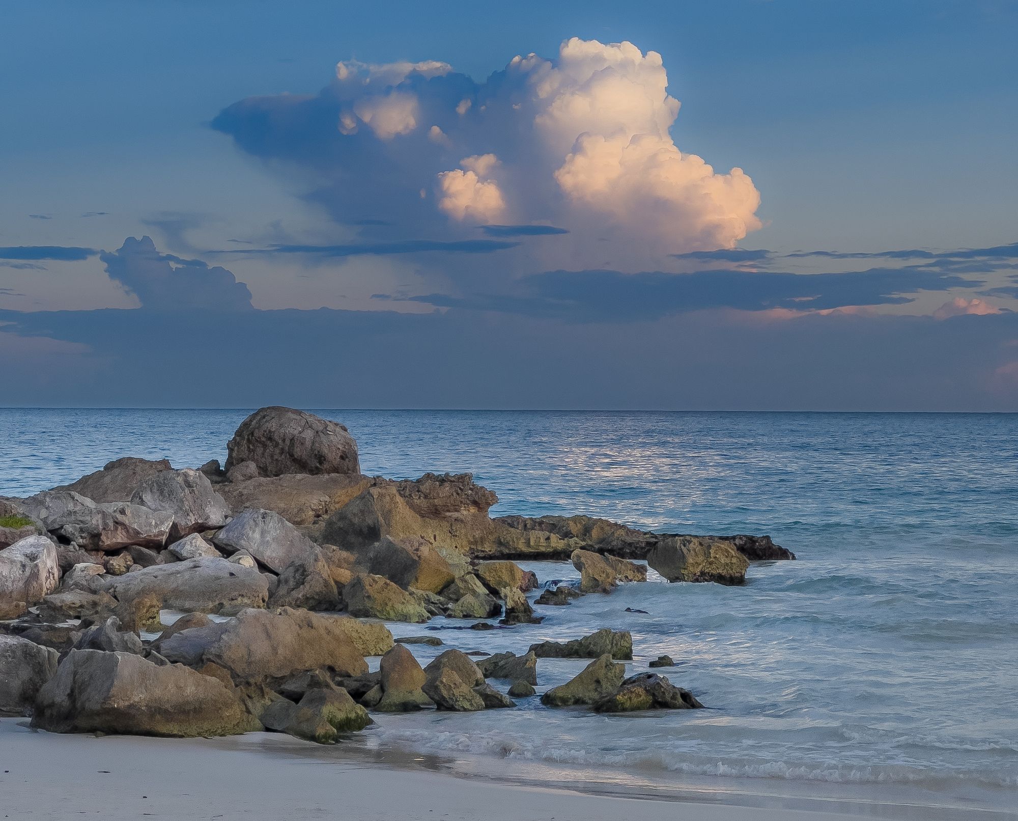 A small beach in Tulum, Mexico