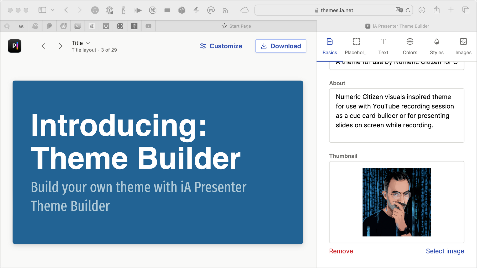 Building a custom theme for use in iA Presenter