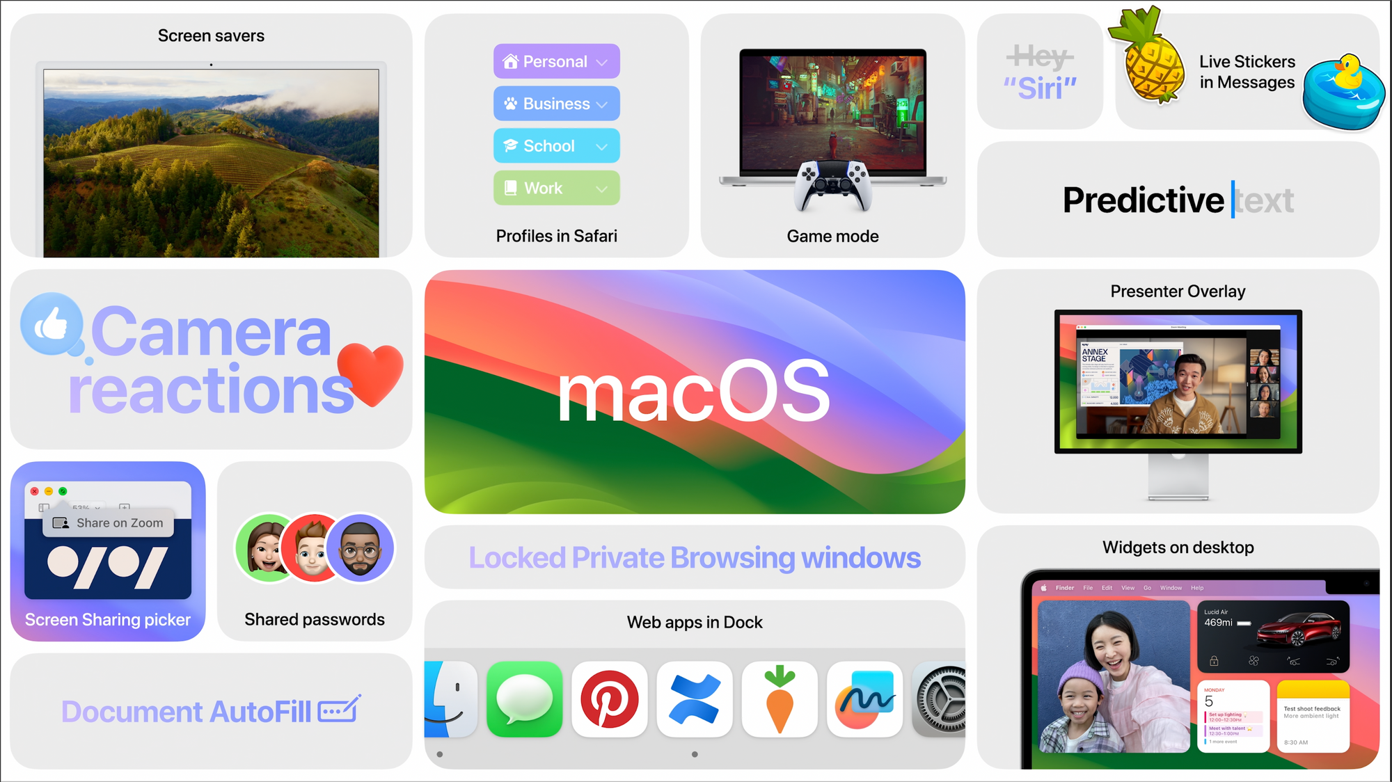 macOS updates summary card