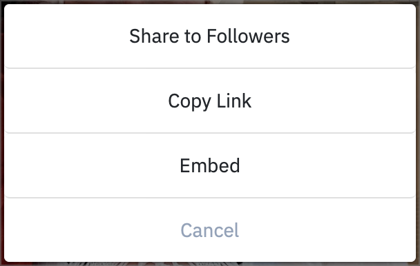 The Embed option for use with platforms like Ghost, WordPress