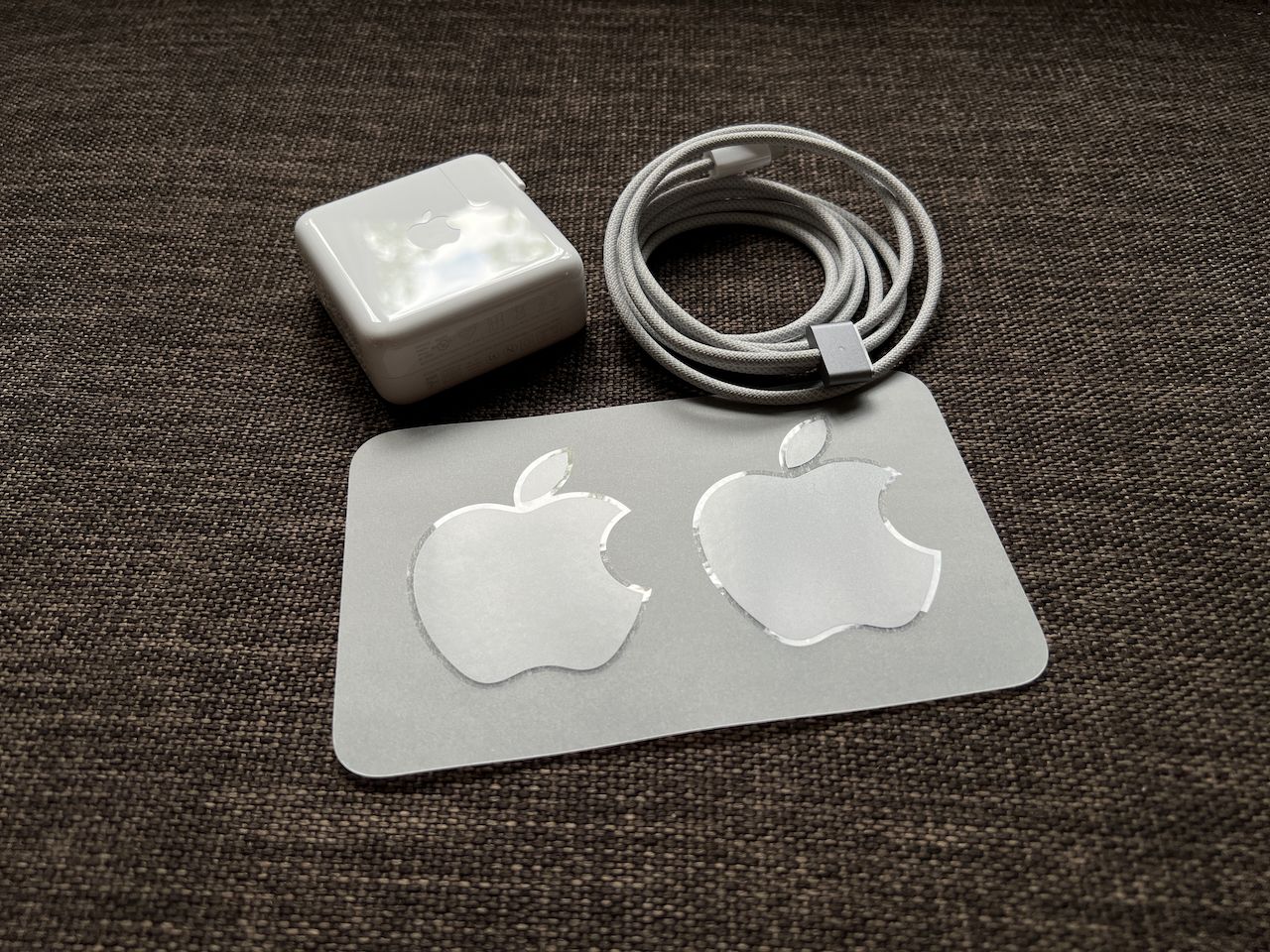 The classic Apple logo decals