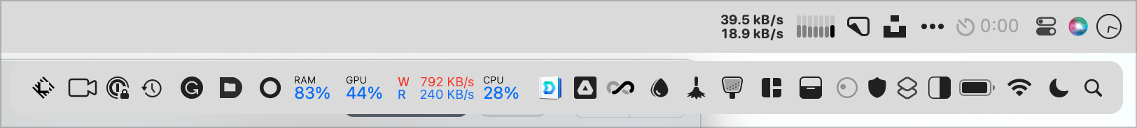 With the notch in the menu bar, my use of Bartender changed to display a bar of icons underneath the menu bar