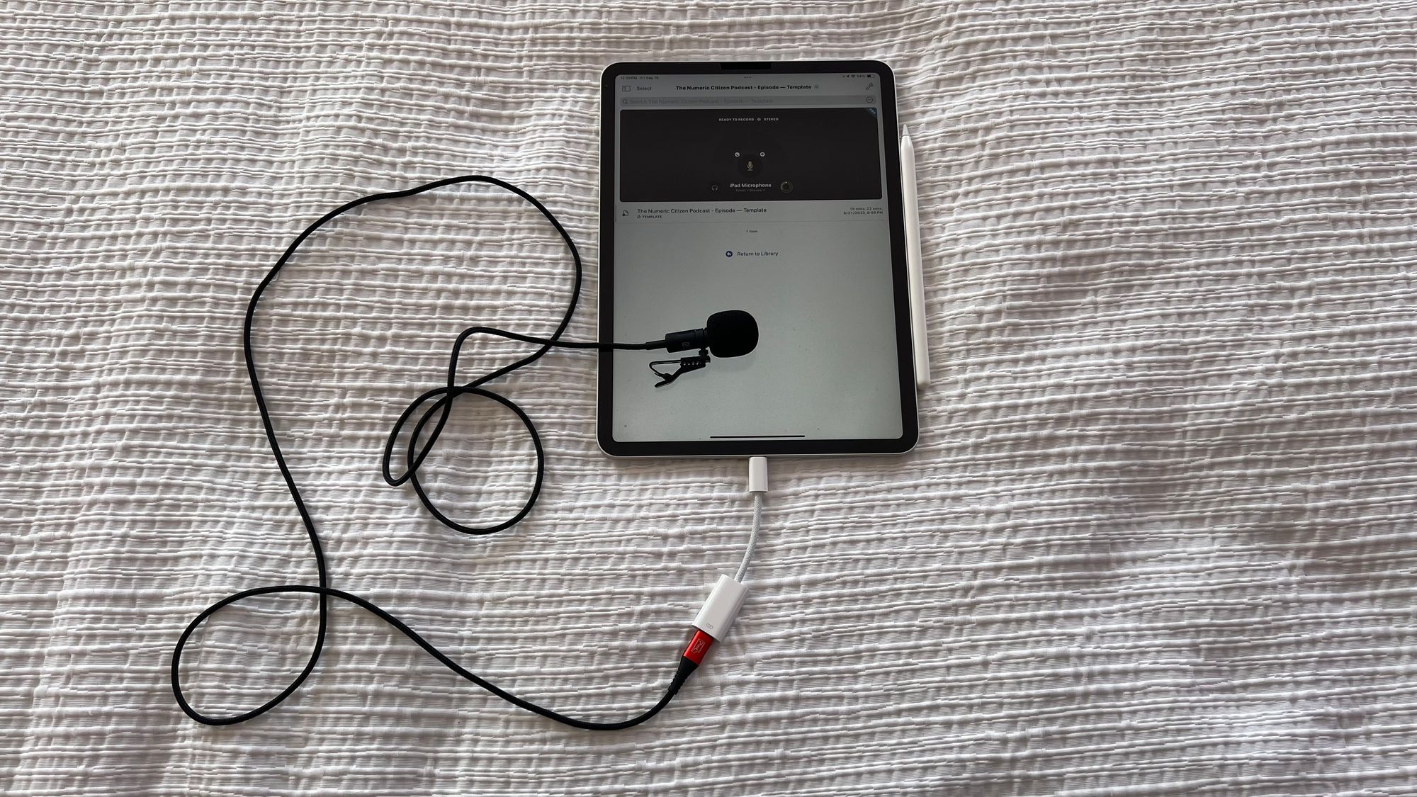My Lavalier microphone is connected to the new USB-C to the Lightning adaptor on my iPad Pro and Ferrite. Doesn’t work. 😑