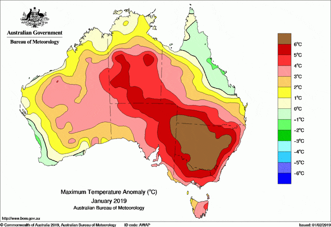 Maximum Temperature Anomaly in Australia.