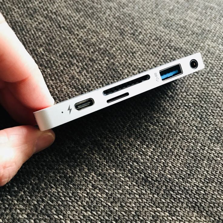 HyperDrive ports: USB-C, SD Card, Micro SD card, USB-A, Audio Jack and HDMI