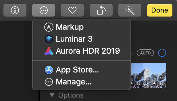 Apple Photos edit extensions