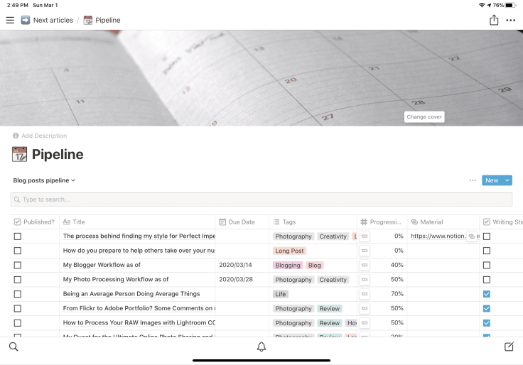 The database object in Notion