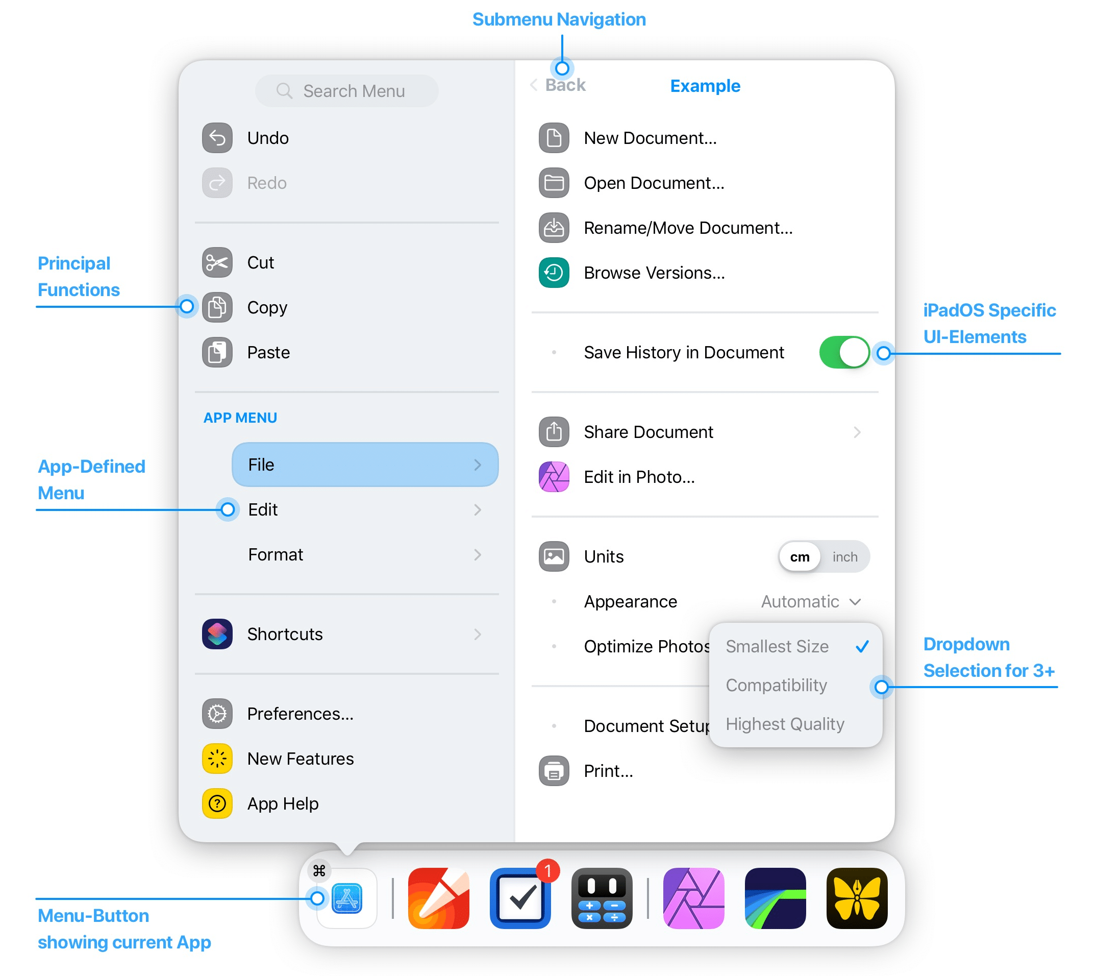 iPad Main Menu Concept