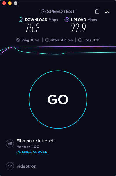 First SpeedTest result on my iMac was disappointing