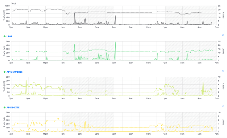 UDM's system statistics