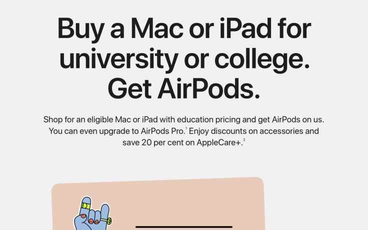 Apple’s web page for educational products