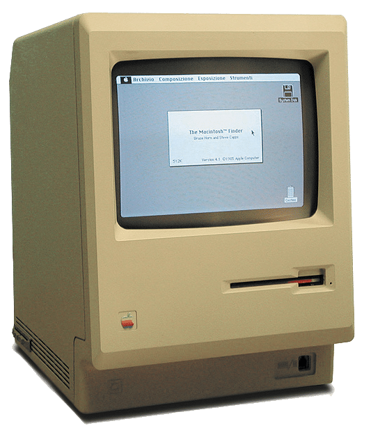 The Macintosh 128K upgraded to a Macintosh Plus - same look but updated internals