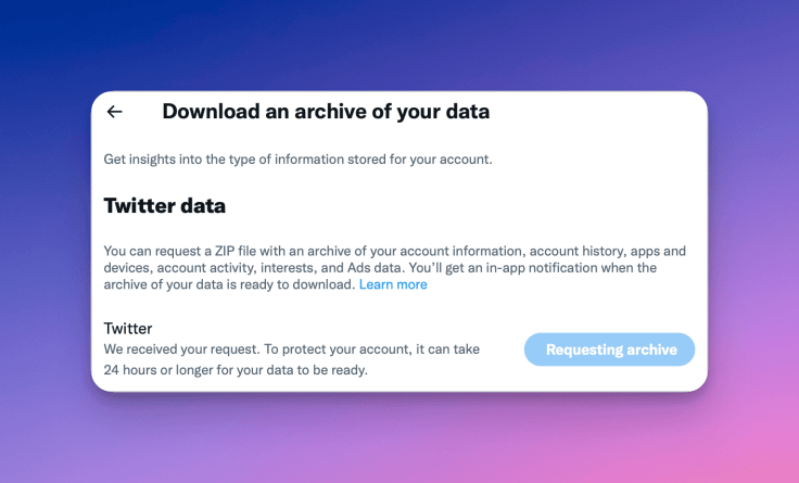 Getting your Twitter data is a mandatory step in the plan