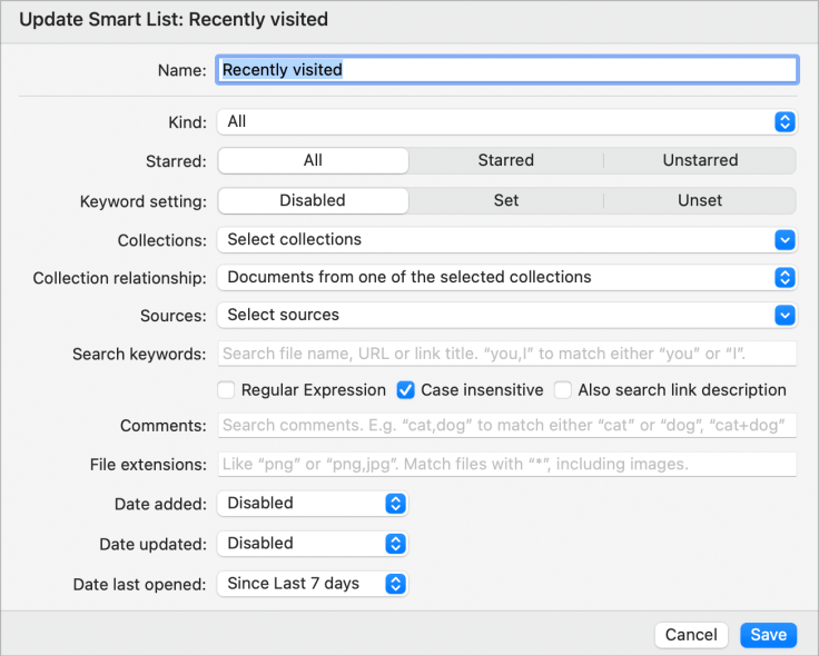 Anybox smart list criteria screen