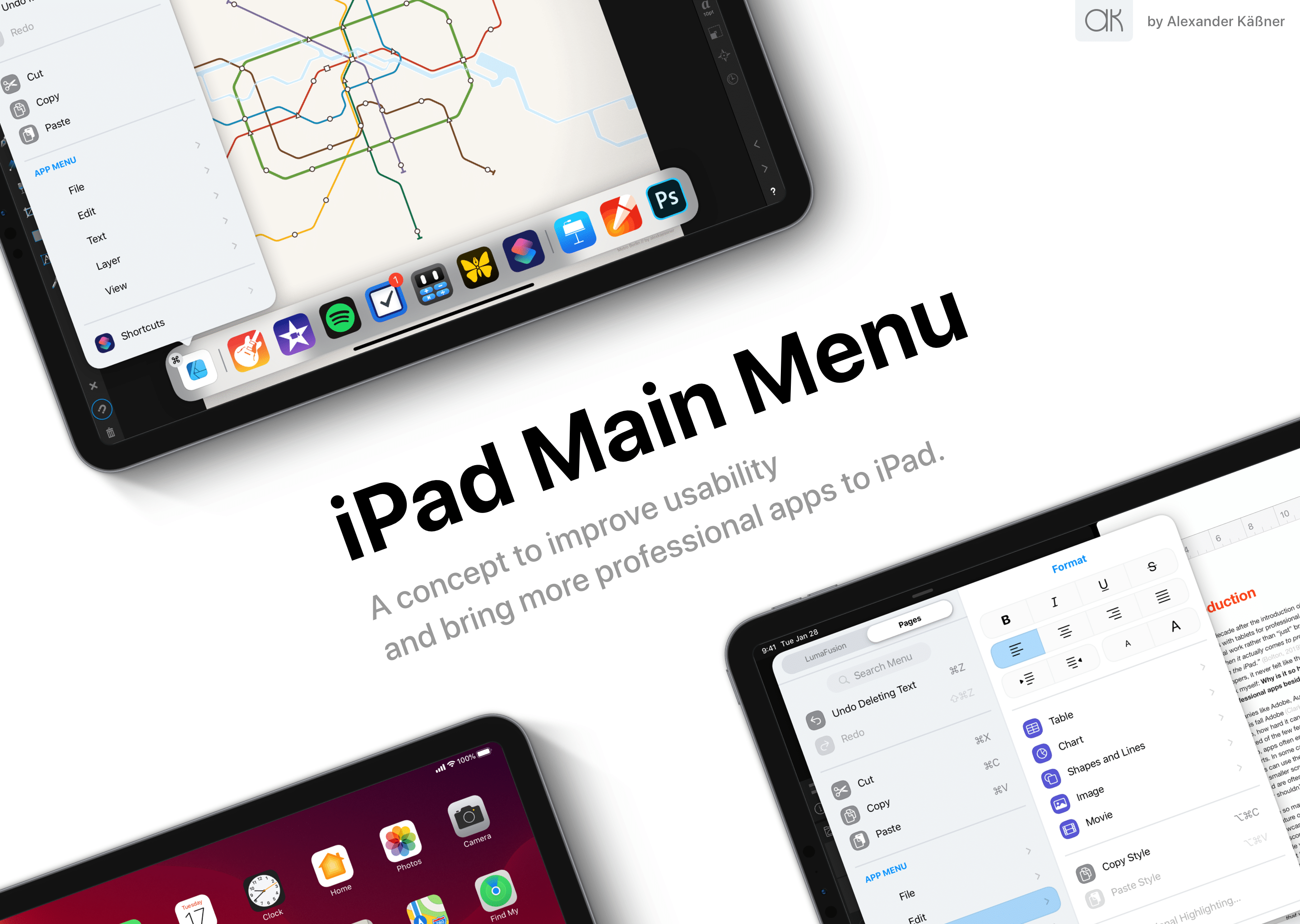 iPad main menu