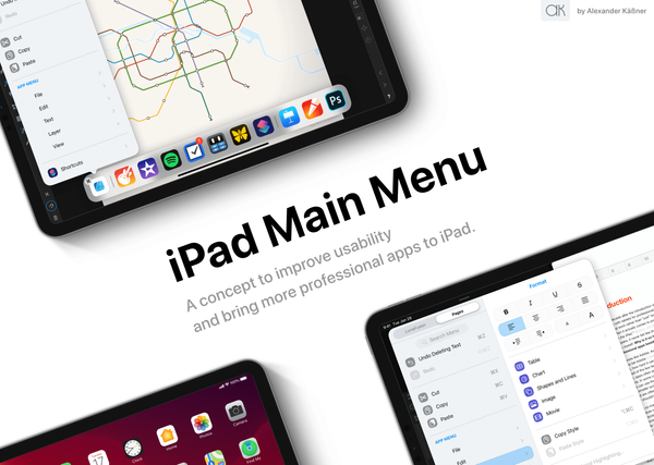 iPad main menu